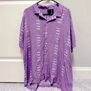 ASOS Dark Future 2XL Purple Button Up Mens